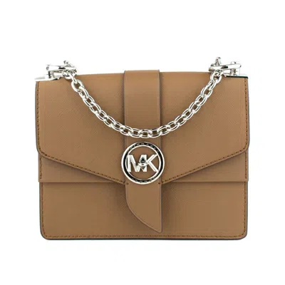 Michael Kors Bicolor Leather Shoulder Bag In Brown
