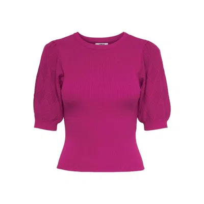 Jacqueline De Yong Fuchsia Viscose Sweatshirt In Pink