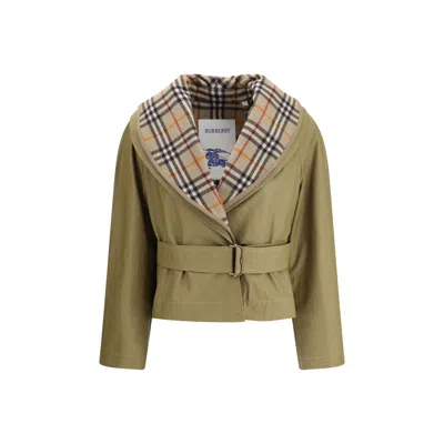 Burberry Beige Cotton Clothing In Green