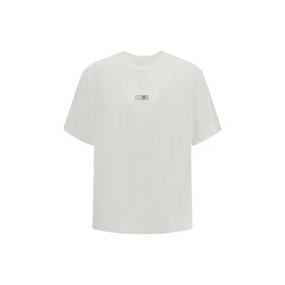Mm6 Maison Margiela Mm6 By Maison Margiela Minimalist Logo Short Sleeve T-shirt In White