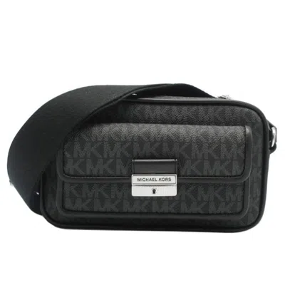 Michael Kors Bradshaw Extra-small Signature Logo Camera Crossbody In Black