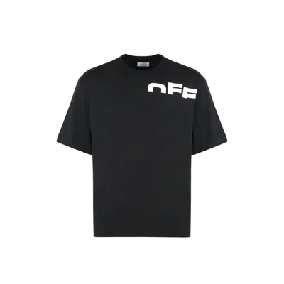 Off-white Cotton Crew-neck T-shirt In Black