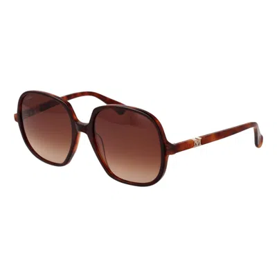 Max Mara Brown Plastic Sunglasses In Brown