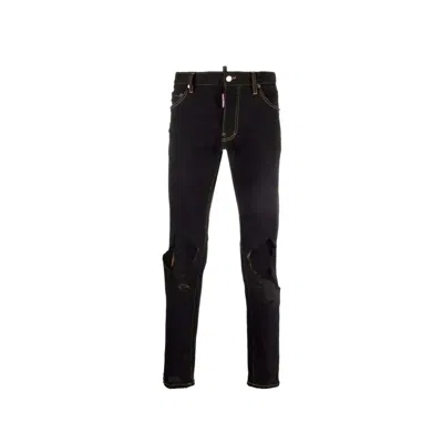 Dsquared2 Cotton Denim Jeans In Black