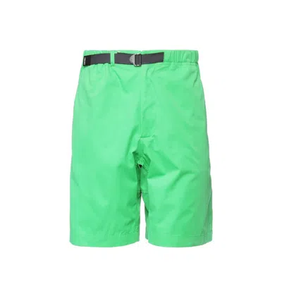 Kenzo Bicolor Cotton Shorts In Green