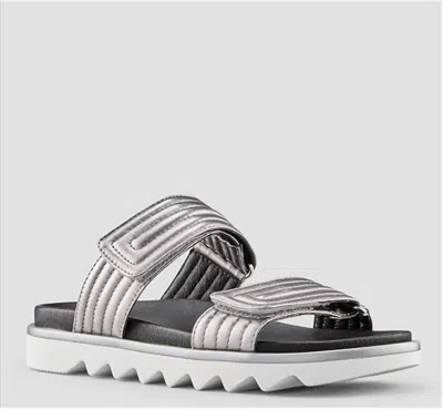 Cougar Women's Nina Slide Sandal In Metallic Silver In Gray