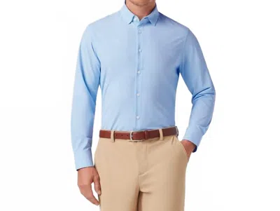Mizzen + Main Leeward Long Sleeve Dress Shirt In Light Blue Straton Check In Blue