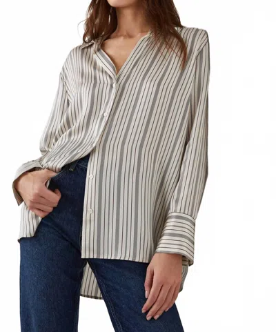 Rails Dorian Button Down Blouse In Providence Stripe In Neutral