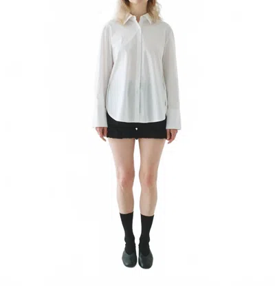 T.w.i.n. That’s What I Need Side Vent Button Down Shirt In White In White