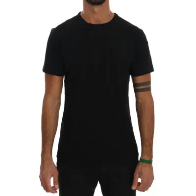 Daniele Alessandrini Short Sleeve Cotton T-shirt In Black In Black