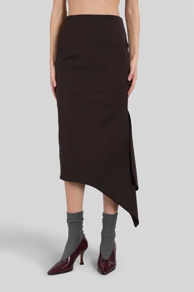The Latest Cassidy Skirt In Brown Polyester In Black
