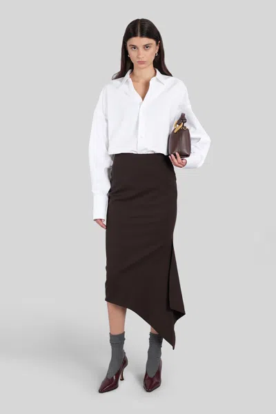 The Latest Cassidy Skirt In Brown Polyester In Black