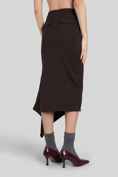 The Latest Cassidy Skirt In Brown Polyester In Black