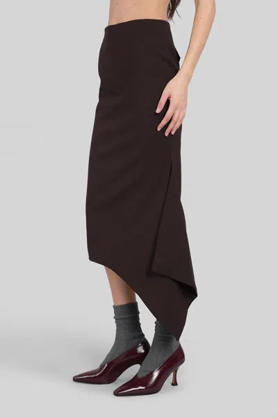 The Latest Cassidy Skirt In Brown Polyester In Black