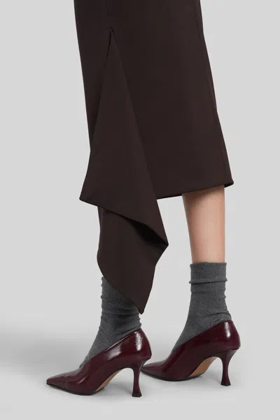 The Latest Cassidy Skirt In Brown Polyester In Black