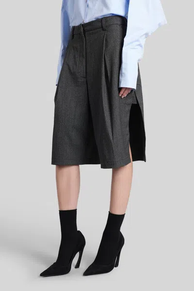 The Latest C-brenda Shorts In Grey Wool In Gray