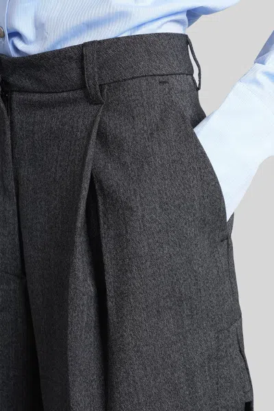 The Latest C-brenda Shorts In Grey Wool In Gray