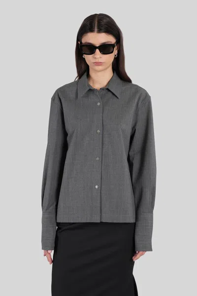 The Latest Codie 4006 Shirt In Grey Wool In Gray