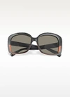 MARC JACOBS BLACK AND RED SQUARE SUNGLASSES