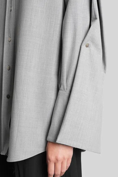 The Latest Carmen 4003 Shirt In Grey Polyester In Gray