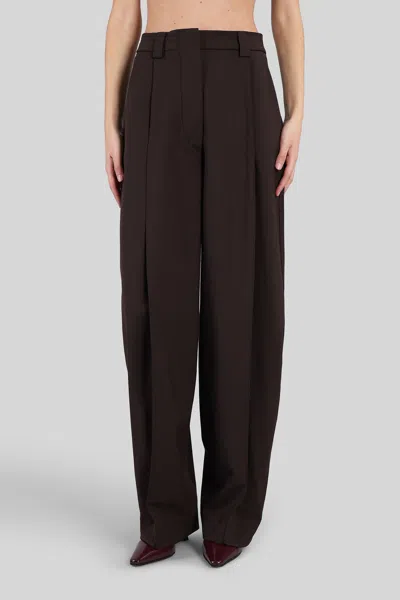 The Latest Cara 3116 Pants In Brown Polyester In Brown