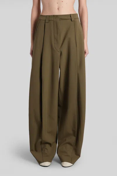 The Latest Cara 3116 Pants In Khaki Polyester In Green