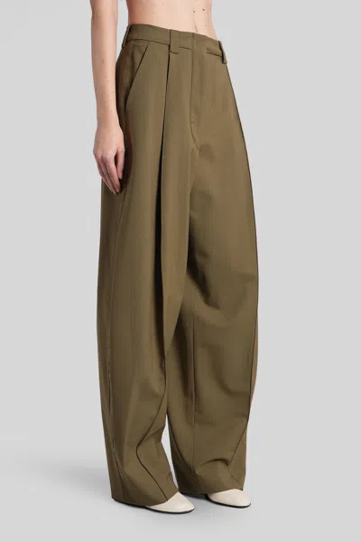 The Latest Cara 3116 Pants In Khaki Polyester In Green