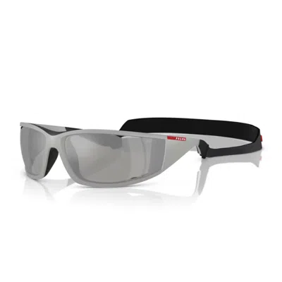 Prada Linea Rossa Ps A04s 13z05a Grigio Ferro Opaco Sunglasses In Multi