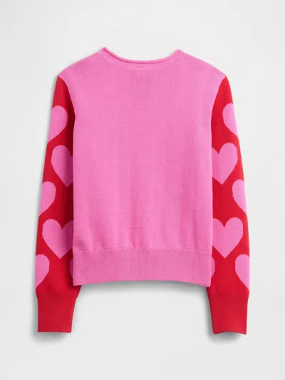 Gap Factory Kids Relaxed Roll-neck Sweater In Pink