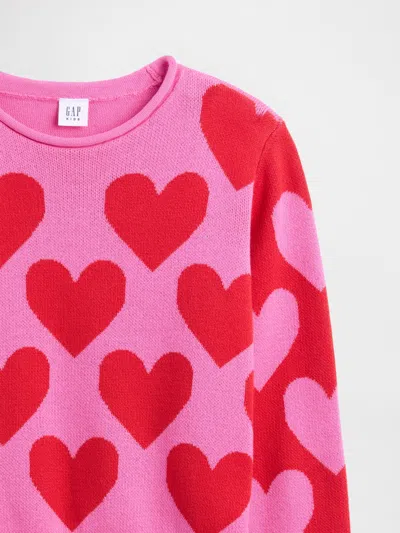 Gap Factory Kids Relaxed Roll-neck Sweater In Pink