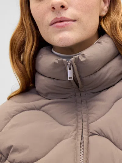 Gap Factory Relaxed Quilted Nylon Jacket In Brown