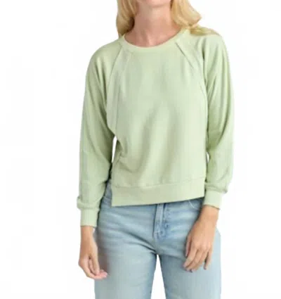 Red Haute Women's Crew Neck Top In Green In Green