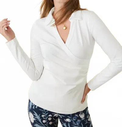 Spartina 449 Edeline Wrap Top In Pearl In White
