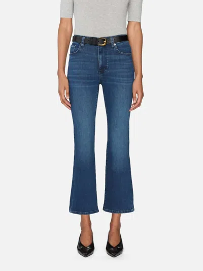 Frame The Reboot High Rise Ankle Bootcut Jeans In Keepsake In Blue