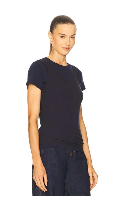 Grlfrnd Layered Short Sleeve Tee In Black