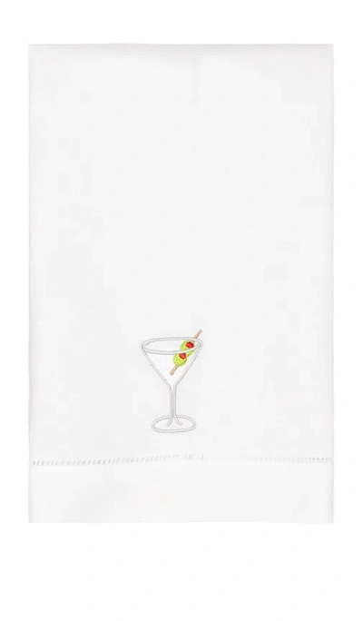 Abbode Martini Tea Towel In White