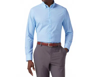 Mizzen + Main Leeward Dress Shirt In Light Blue Rounded Diamond In Multi