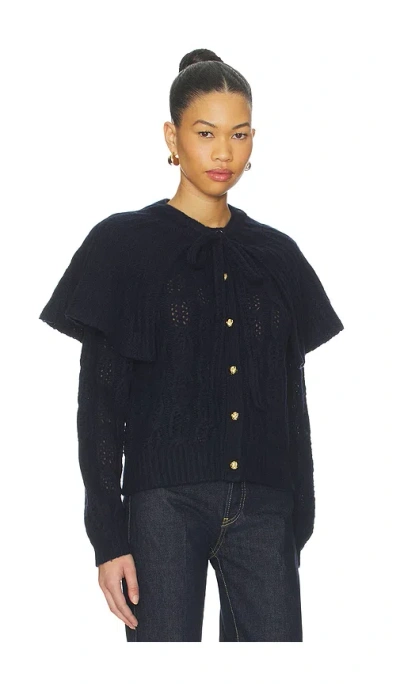 Frame Cape Sweater In Black