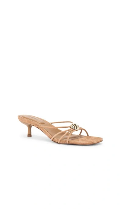 Simkhai Amaya Suede Strappy Kitten Heel In Neutral