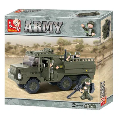 Sluban Heavy Military Truck Building Brick Kit (230 Pcs)