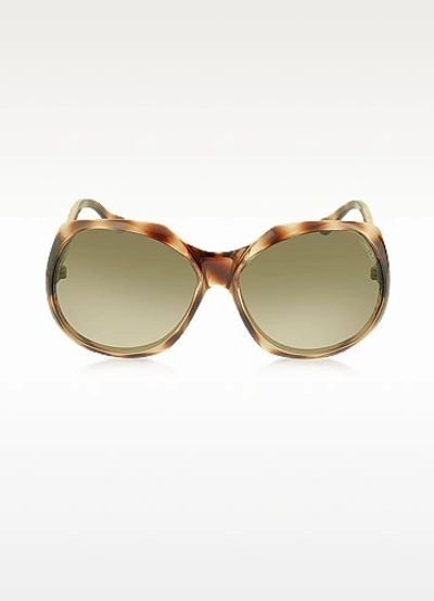 Jimmy Choo Ely/s 8vms1 Brown Oversized Frame Sunglasses