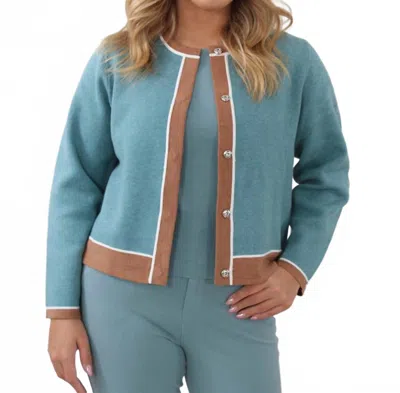 Marble Trim Cardigan In Multi In Multi