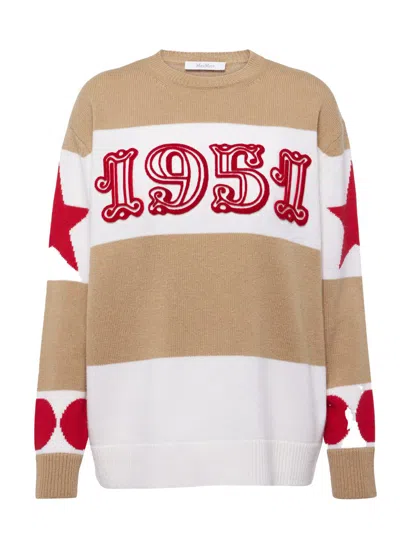 Max Mara Dirce Oversized Wool And Cashmere Jumper In Brown