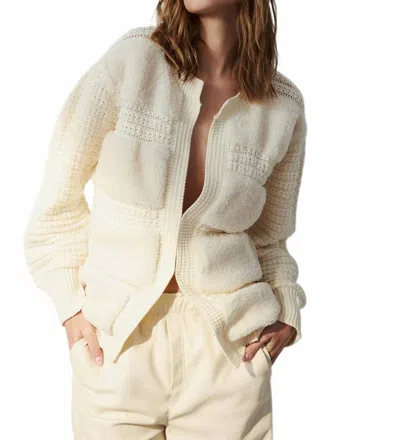 Melissa Nepton Romeo Crochet Cardigan In Cream In White