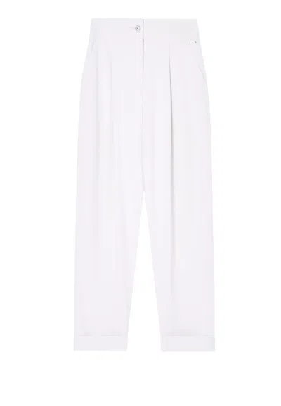 Ax-armani Women's Trousers  1270af16125 With Pinces In White