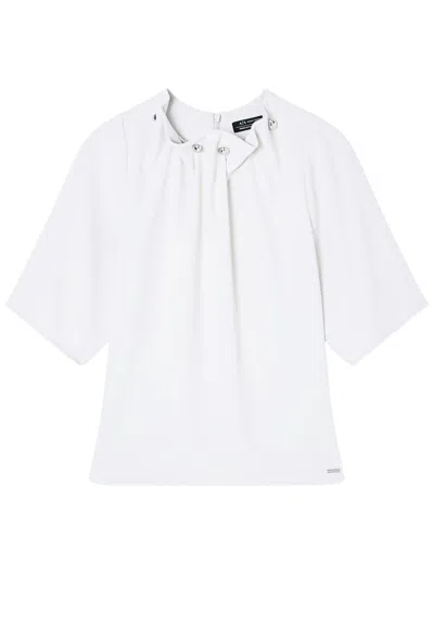 Ax-armani Blue Woman  1256af16125-av Short Sleeve In White