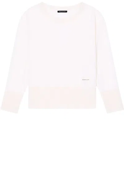 Ax-armani Women's Sweater  0772af16602-pa Crew Neck In White