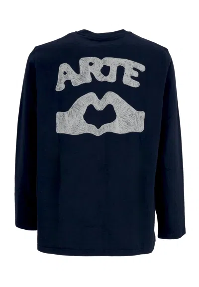 Arte Men's Long Sleeve T-shirt Diels Stitch L/s Tee Navy In Blue