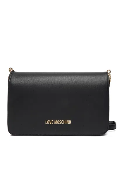 Love Moschino Shoulder Bag With Logo In Black
