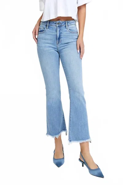 Veda Sara Cropped Flare Jeans In Blue In Blue